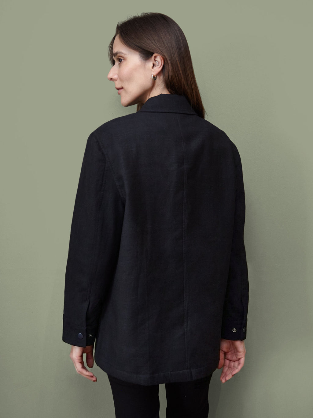 The Overshirt in Black, back