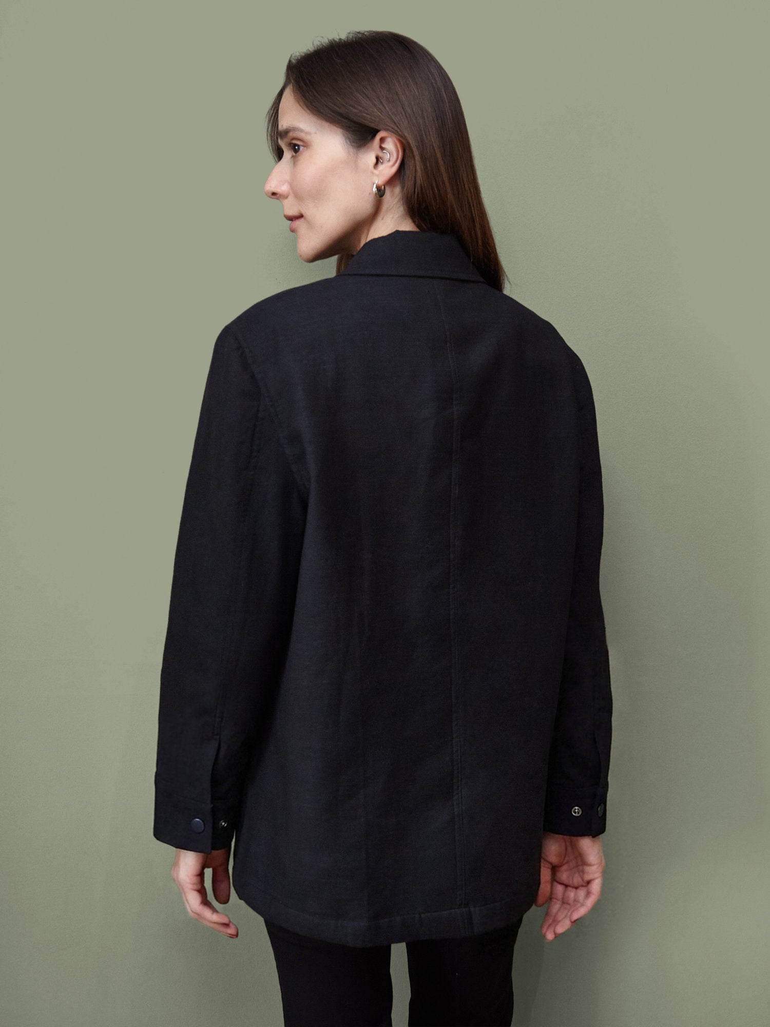 The Overshirt in Black, back