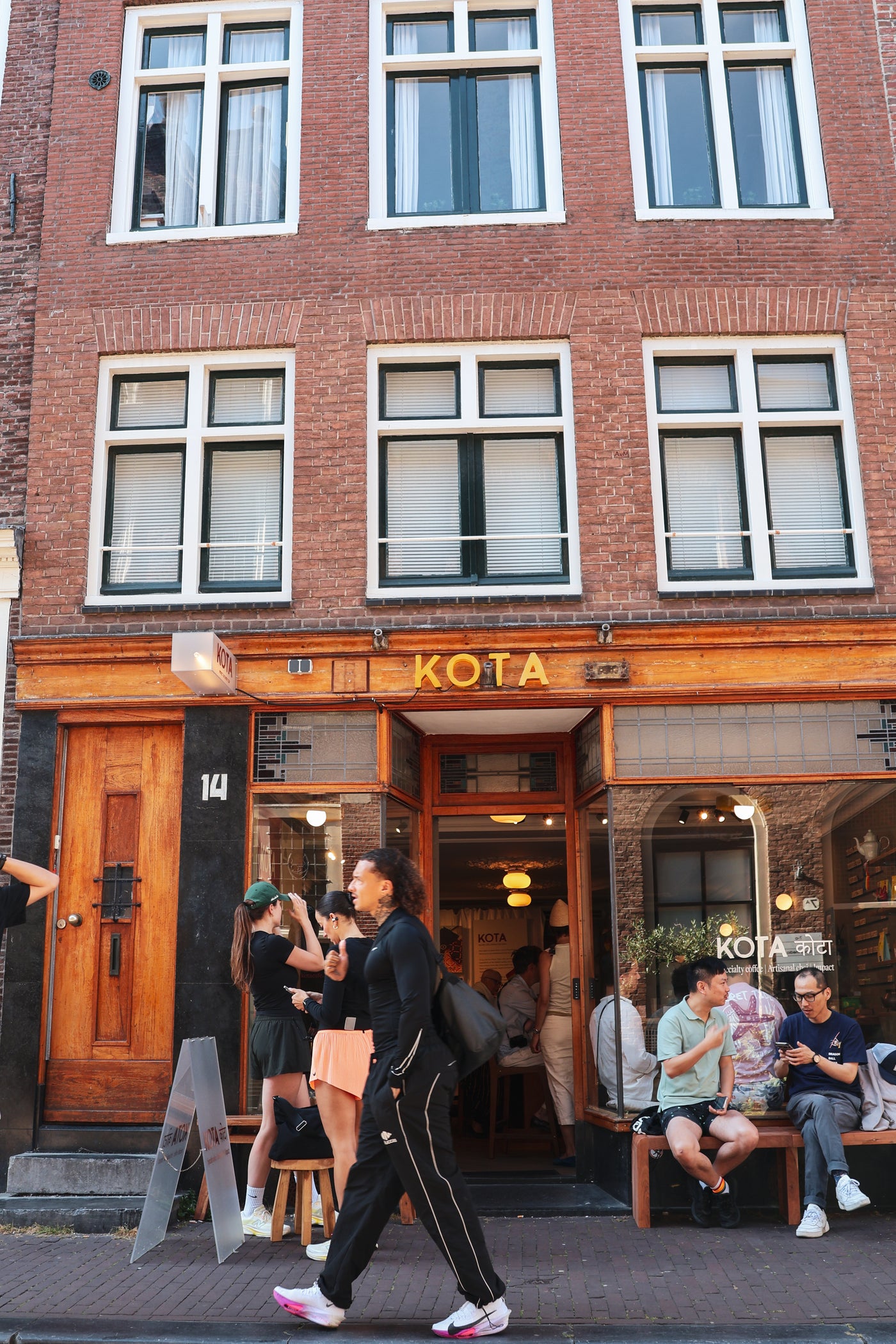 Inside the KOTA cafe on Staalstraat, Amsterdam